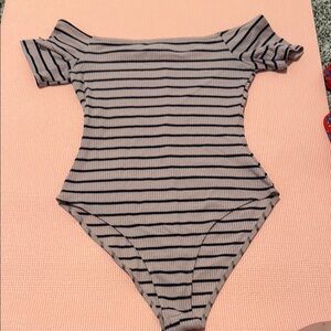Striped bodysuit